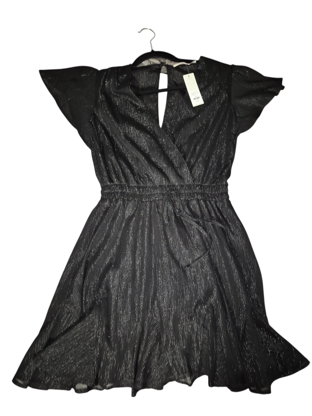 Francesca's Collections Black Metallic Mini Dress In Size M NWT